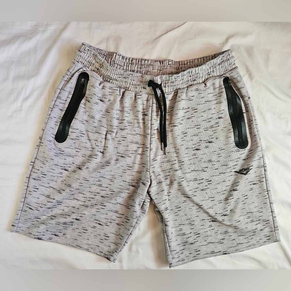 PONY Mens Gray Heathered Elastic Drawstring Waist Sweat Shorts Size Large
